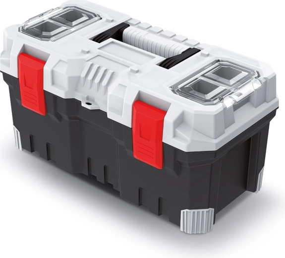 Kunststof gereedschapskoffer TITAN PLUS 49,6 × 25,8 × 24 cm, grijs