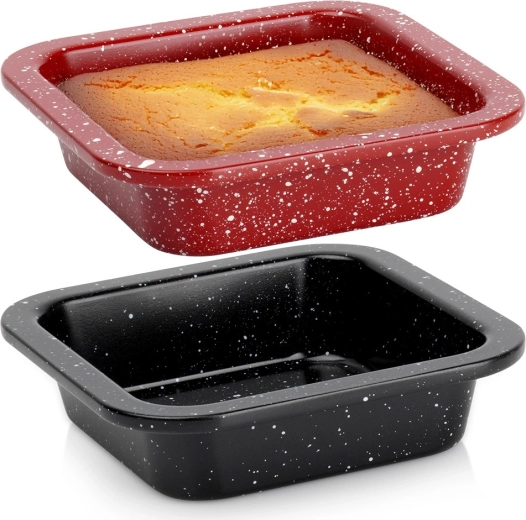 Set de moules carrés en granite 12 × 12 cm, 2 pièces