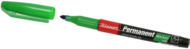 LUXOR 100 Permanent Marker, green, 1–2 mm