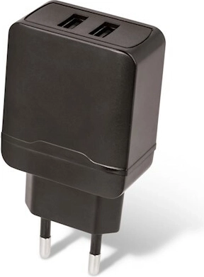 Maxlife Wall Charger 2× USB Fast Charge 2.4A, Black