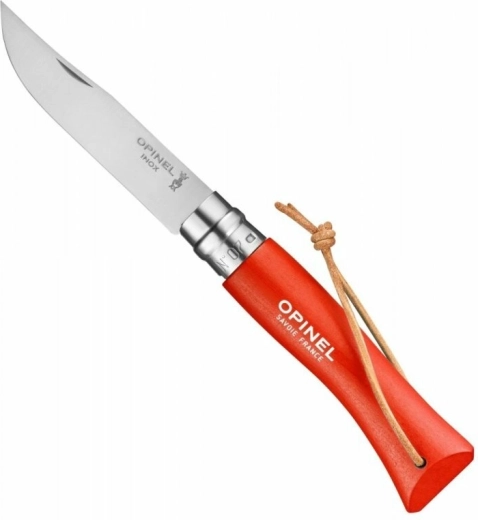 Opinel N°07 Trekking oranje zakmes, beukenhout