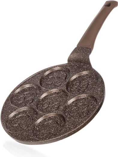 Pannenkoekenpan met smileys Granite Brown 26 cm, antiaanbaklaag