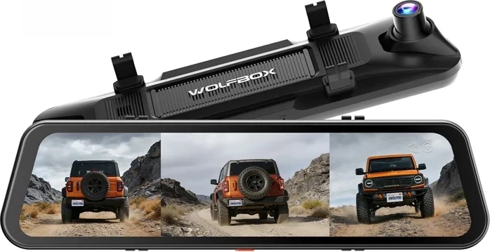 WOLFBOX G900TriPro dashcam met drie camera's, 4K en 2,5K