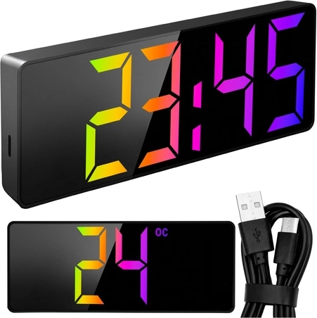 Réveil LED couleur Izoxis avec thermomètre