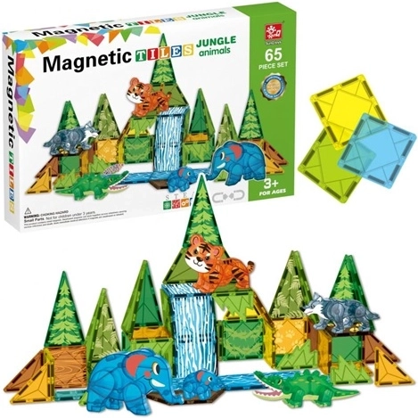Magnetische jungle-bouwset met 65 onderdelen