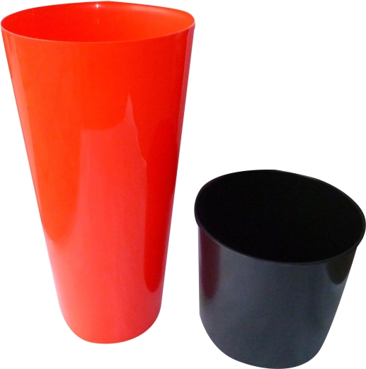 pot de fleurs Tubus Slim, corail