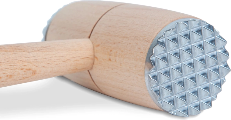 Wooden Meat Mallet with Metal Inserts 29 cm