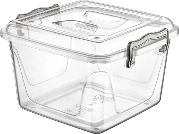 Plastic opbergbox Multi vierkant laag 6 l
