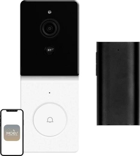 Sonnette vidéo Wi‑Fi Moes avec RF 433 MHz et 1080p