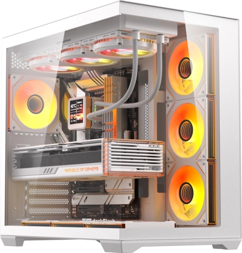 Boîtier PC DarkFlash C280 blanc avec 7 ventilateurs