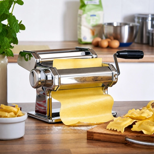 Manual stainless-steel dough and pasta machine 3 in 1 - 1 piece