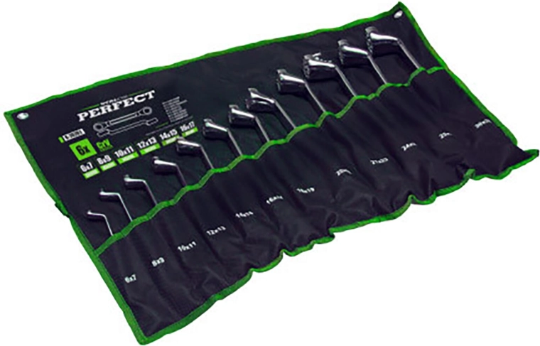Stalco set gebogen sleutels 6–32 mm, 12-delig