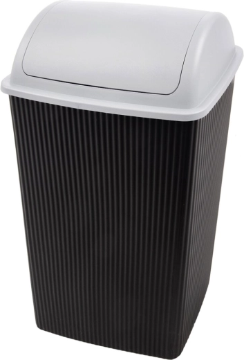 Plast-Mülleimer mit Schwingdeckel 38 l
