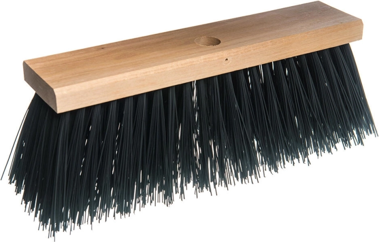 Road brush wooden 34 × 8 cm with 11 cm PET bristles