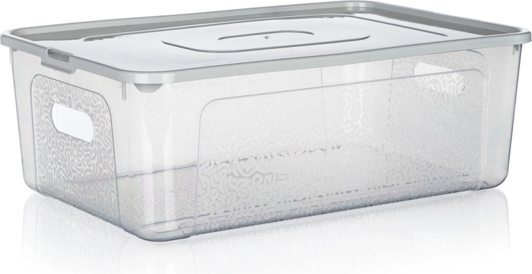 Boîte de rangement en plastique avec couvercle 11 l