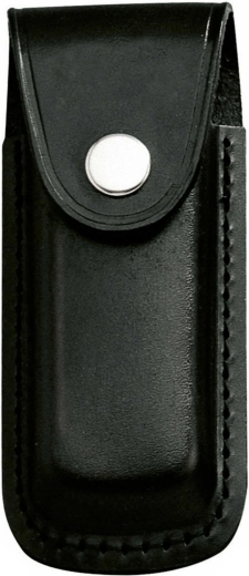 Zwart lederen etui voor mes 12,5 cm HERBERTZ