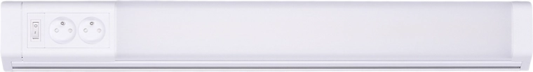 Solight LED hoek-keukenlamp met 2 stopcontacten en schakelaar 10 W 4100 K 51 cm