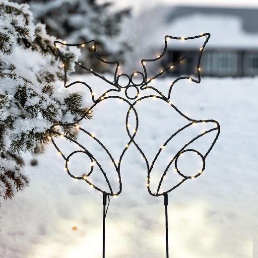 Solight buiten LED-decoratie kerstklokken met timer 50 cm, 100 LED