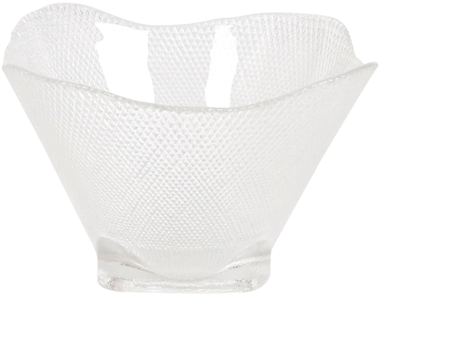 Glass salad bowl Wave 16 × 16 cm