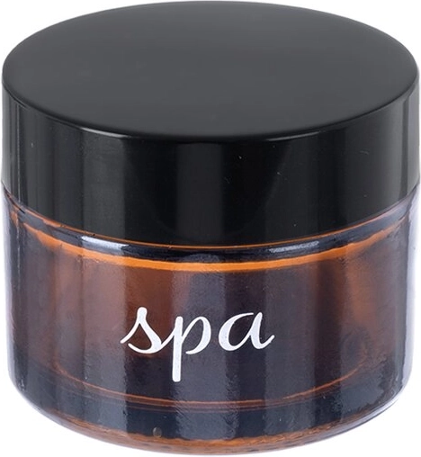 Pot cosmétique SPA en verre ambré 50 ml avec couvercle à vis en plastique