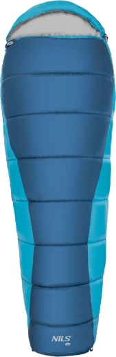 NILS Camp mummy sleeping bag grey-blue