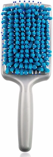 Haarborstel met microvezels - blauw