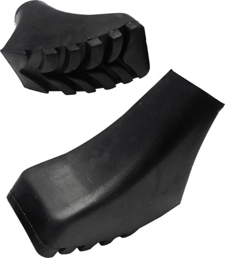 Replacement rubber tips for trekking poles – square boot-shaped tips (1 pair)