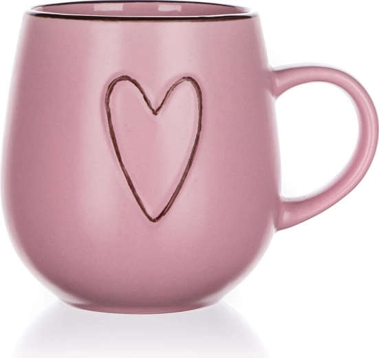 Ceramic mug Heart pink 500 ml