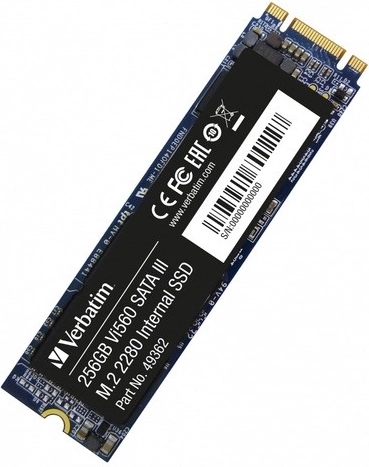 SSD interne Verbatim vi560 256 Go M.2 2280 SATA - 1 pièce