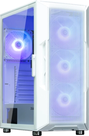 I3 NEO ATX Mid Tower PC Case, white with ARGB fans