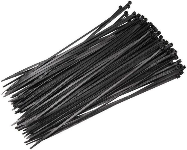 kabelbinders 4,8 × 400 mm zwart, 100 stuks