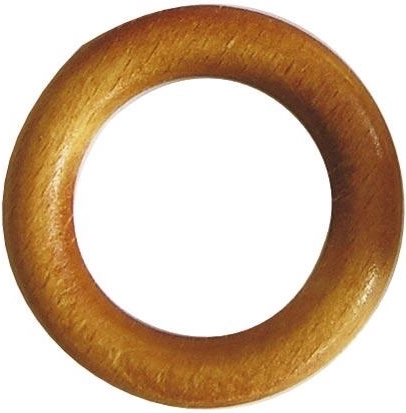 Dark Wood Curtain Rod Rings 125 mm (10 pcs)