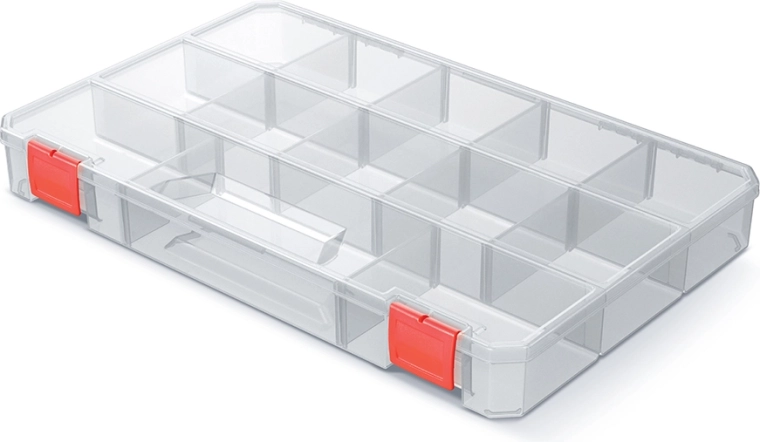 organizer SQR BOX 35,5 × 23 × 4,1 cm transparant