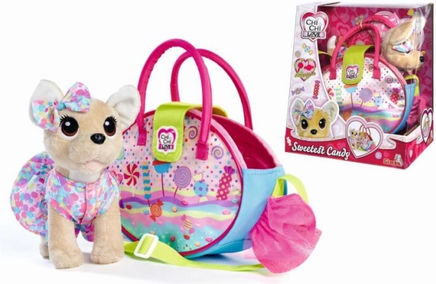 CHI CHI LOVE Sweetest Candy Plush Puppy with Handbag