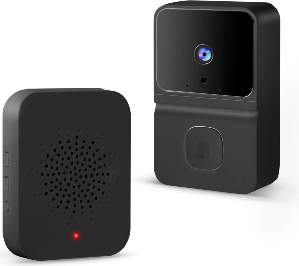Draadloos Wi-Fi-video-intercomsysteem met HD-accu, zwart