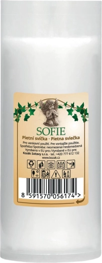 Recharge de bougie funéraire en paraffine blanche 14 cm