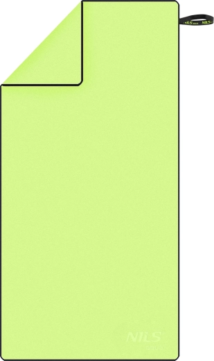 Fast-drying microfiber towel NILS aqua green/black 140 × 70 cm