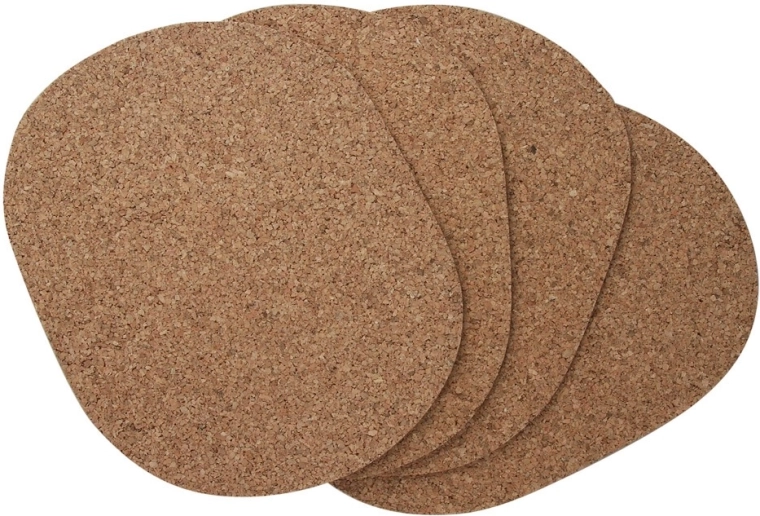 Set van 4 ovale kurken placemats 40 × 29 cm