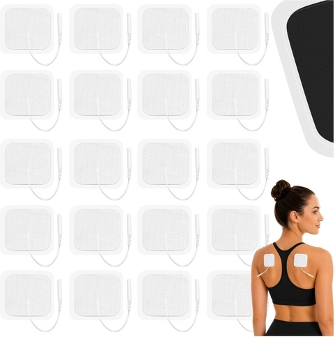 Électrodes gel Isomedix pour TENS/EMS 50 × 50 mm, broche 2 mm (20 pcs)