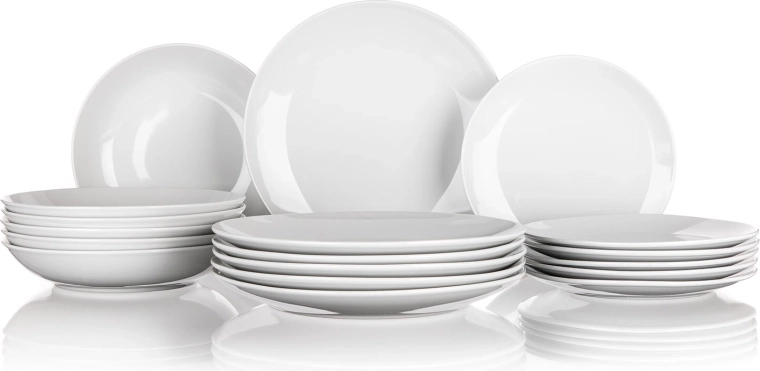 Porzellan-Tafelservice MARION 18-teilig Weiß