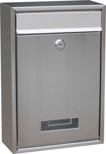 Edelstahl-Briefkasten JAD mit Fronteinwurf