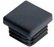 Quadratische Stopfen 30 mm aus LDPE, schwarz (10 Stk.)