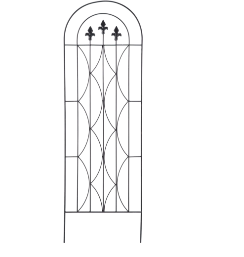 Metalen tuinrek voor klimplanten 38 × 118 cm, zwart