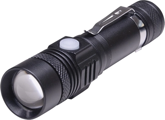 Solight oplaadbare LED-zaklamp met fietshouder 400 lm, zoom, Li-Ion