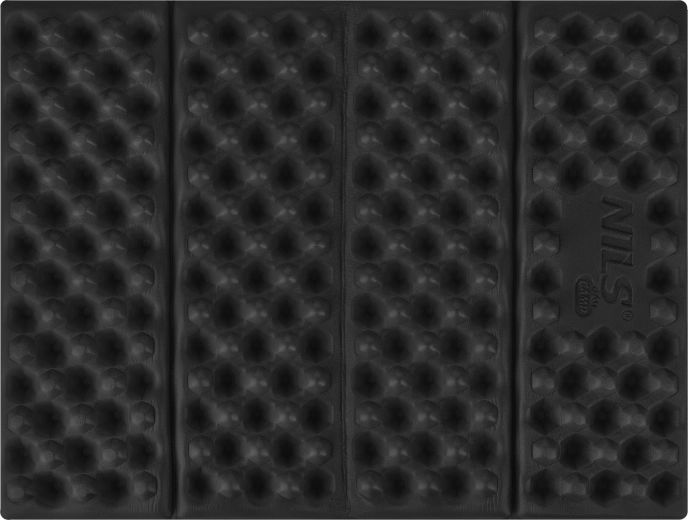 Siège en mousse pliant avec couche réfléchissante NILS Camp, noir