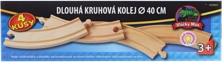 Vláčky Max lange gebogen rails - 4 stuks
