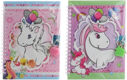 Carnet à clé licorne