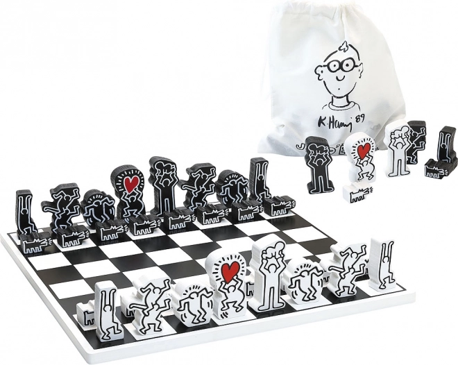 Wooden Chess VILAC – design KEITH HARING