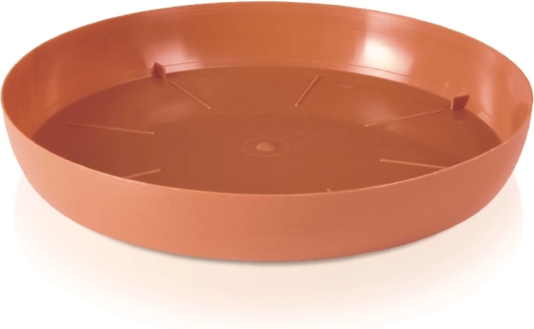 Plastic onderschotel Terra 27 cm terracotta