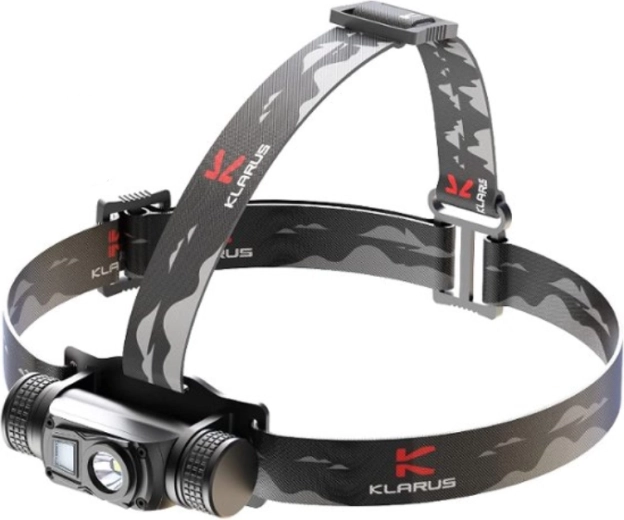 Klarus HL1 hoofdlamp met dubbele LED 1200 lm, USB-opladen, 18650 accu 2600 mAh
